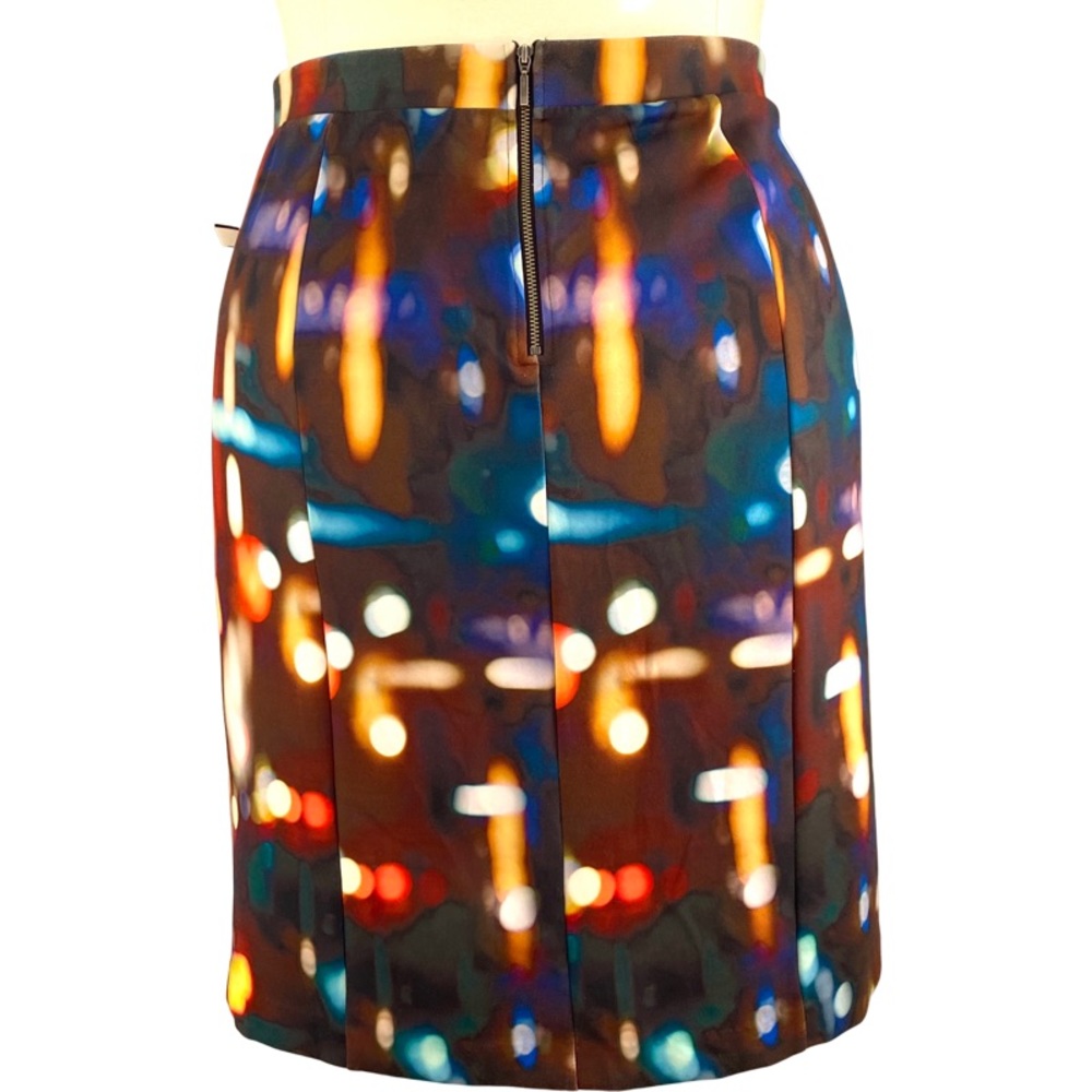 JETE Abstract Print Stretch Pencil Skirt SZ 2X